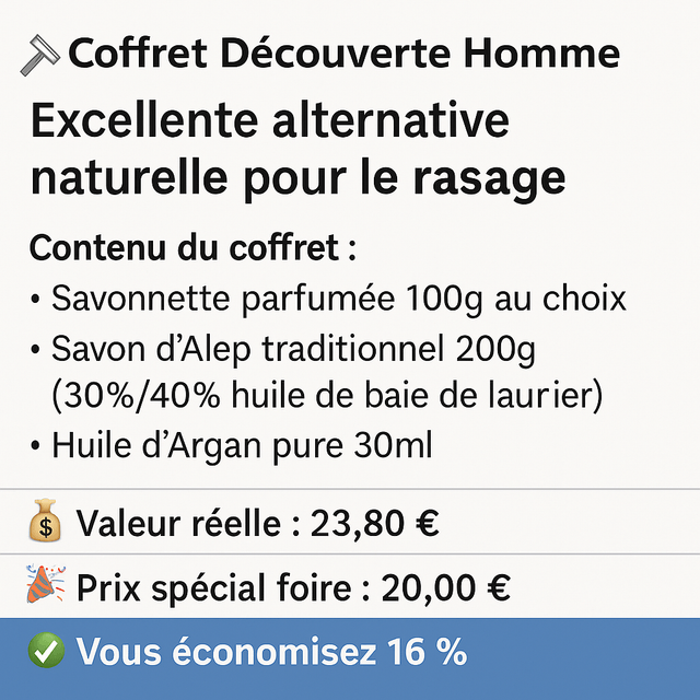Coffret découverte homme 