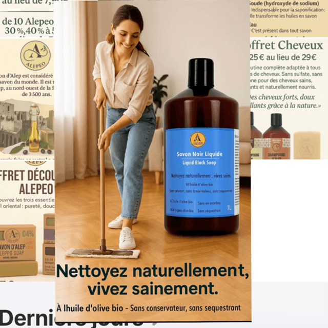 Savon noir Liquide Multi-usage 1L